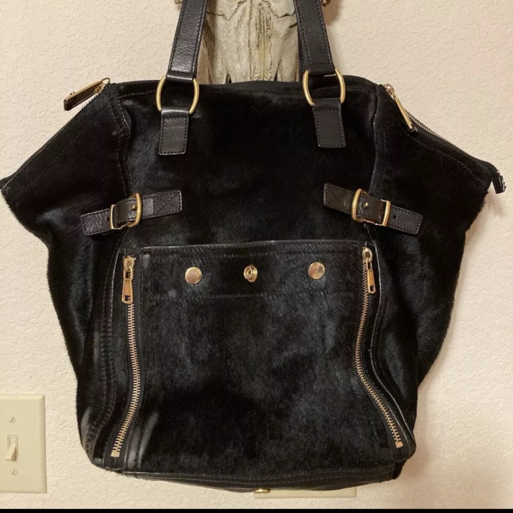 Yves Saint Laurent Rive Gauche Calfskin And Leather Tote